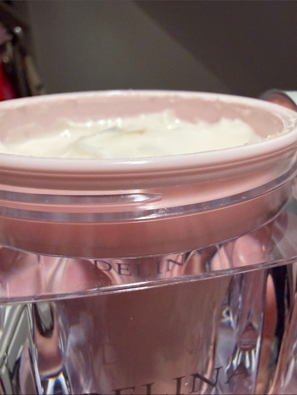 Delina Pink Cosmetic Jar with Cream - Picture 2 of 4
